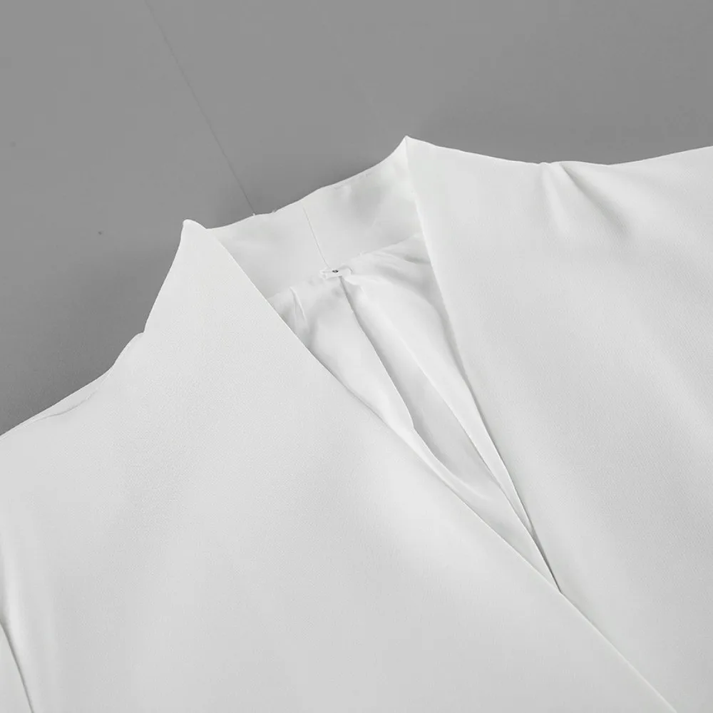 V Neck Women Blazer Suit Wrinkle Resist Soft Weave Waist Cinch Blazer Elegant Waist Curve Boxy Silhouette V Neck Blazer