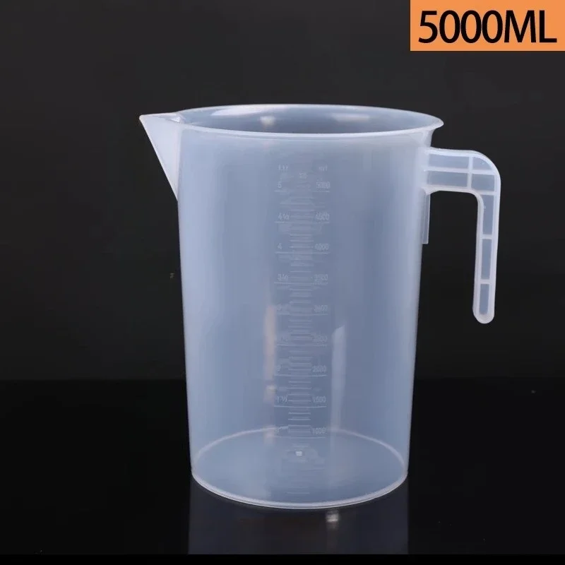 

Plastic Graduated Measuring Cup Large Capacity Scale Laboratory Beaker Clear with Lid Transparent Mixing Cup Kitchen Baking