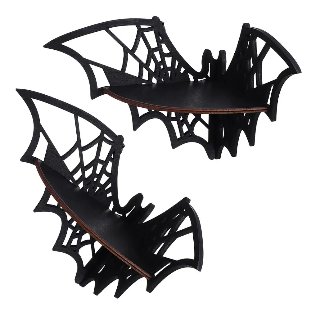 

2pcs Corner Hollow Wood Floating Shelves for Wood Room Bathroom Display Wall Decor Wooden Storage