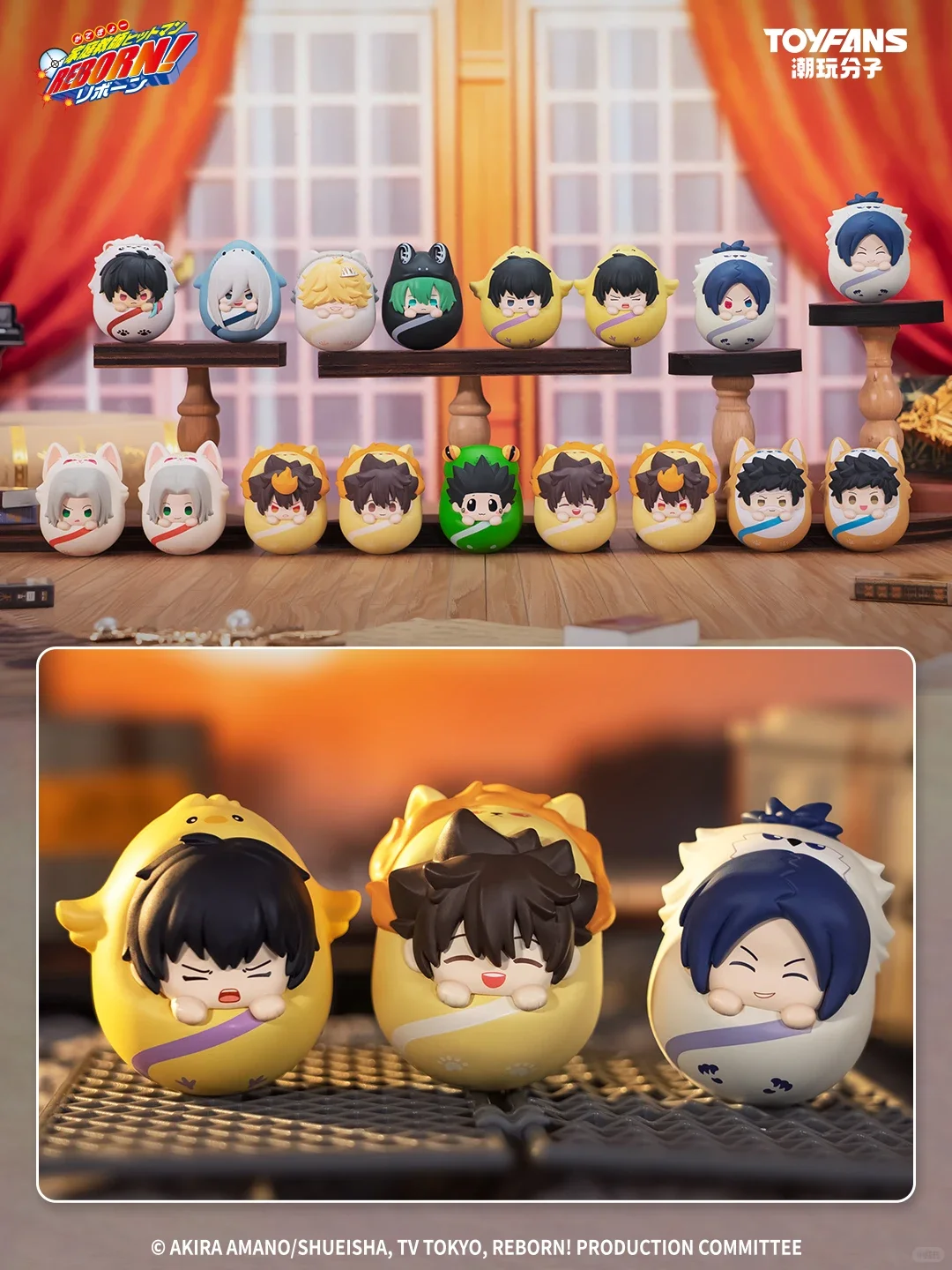 

New Authentic Hitman Reborn Senluo Wanxiang Katekyo Daruma Blind Box Mini Chibi Figurines Cute Desktop Decor Gift For Girls