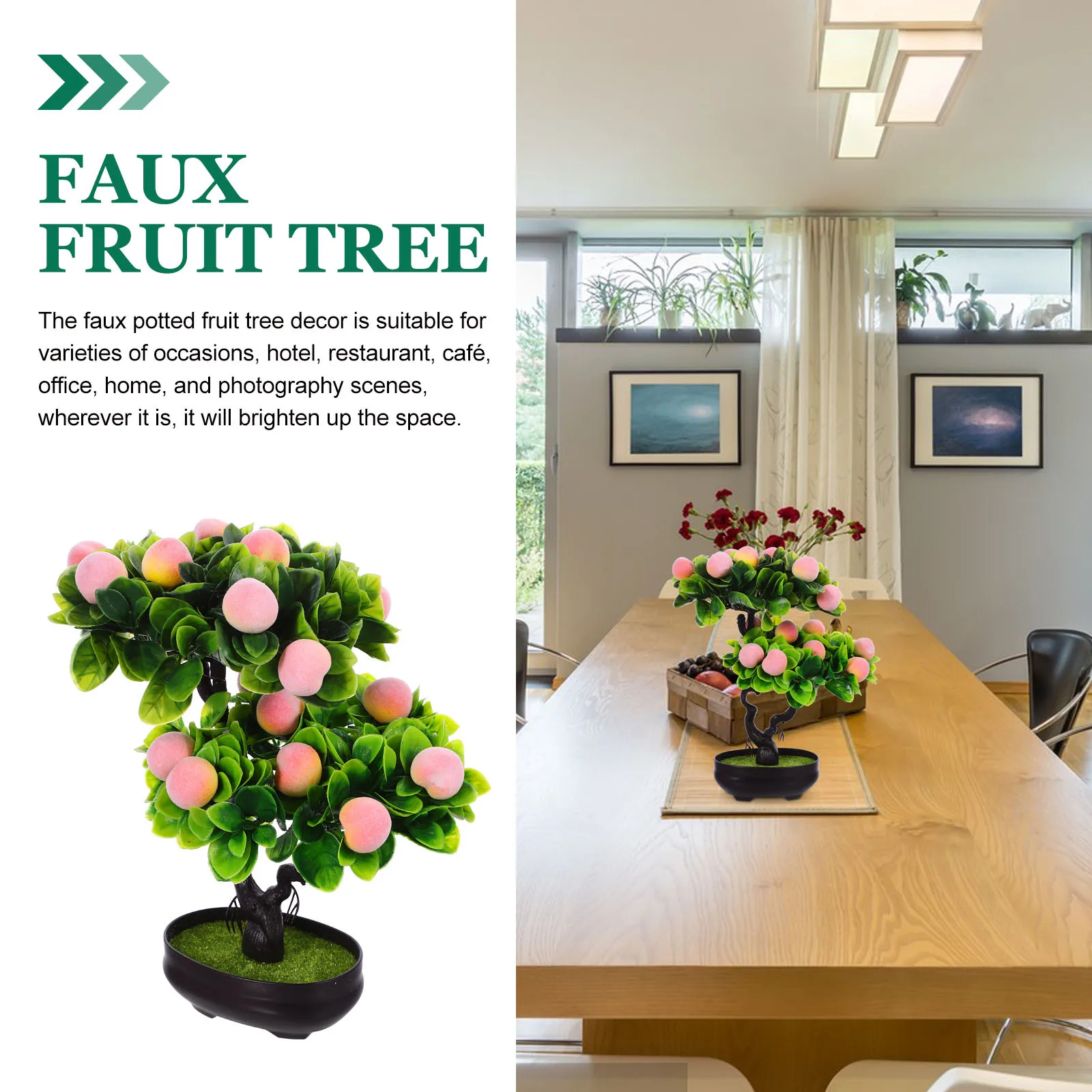 Artificial Fruit Tree With Pot Realistic Faux Fruit Plant Decor For Home Wedding Party Desktop Centerpiece Simulation