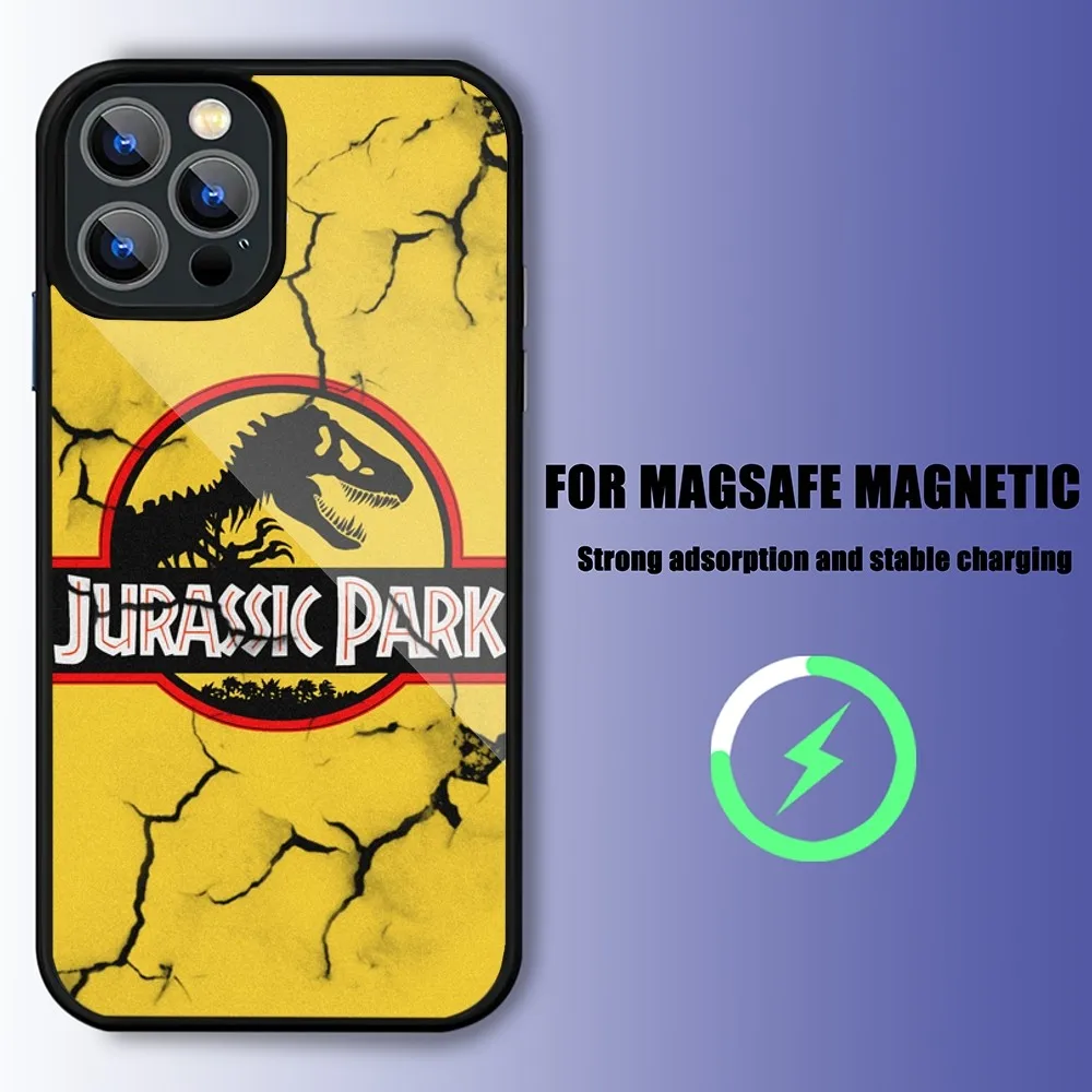 Film J-Jurassic Parks Dinosaur World Phone Case For iPhone 15 14 13 11 12 Pro Max 14 Plus 15 Pro Max For Magsafe Phone Cover