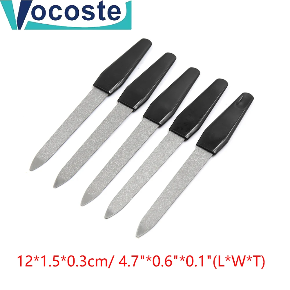 VOCOSTE Metal Nail file Professional Double Sided Sanding Grinding Buffer Manicure Pedicure Scrub Nail Tools Polishing files