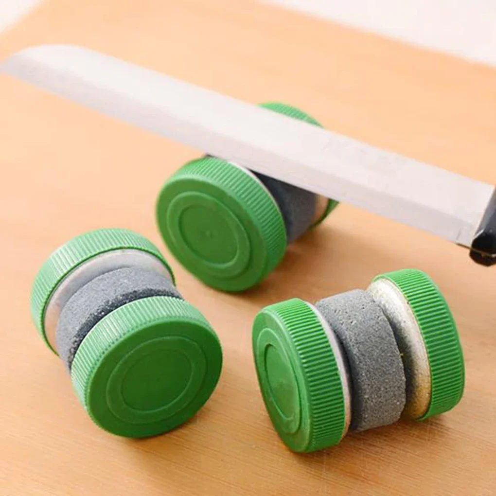 

New Double Sides Cutten Device Sharpener Round Grinding Wheels Sharpening Stone Whetstone Kitchen Accessories Sharpener Tools