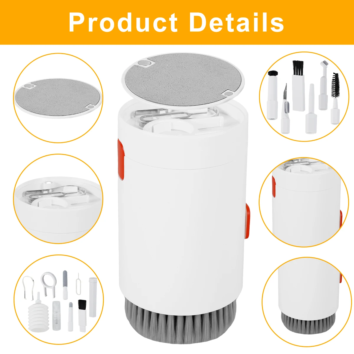 مجموعة أدوات تنظيف متعددة الوظائف ، قلم لوحة مفاتيح ، شاشة ، كمبيوتر ، سماعات أذن ، ساحب فرشاة ، مزيل الغبار ، 20 في 1