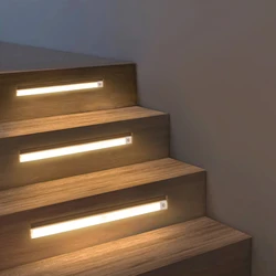 Rechargeable stairs led light bar home decor luminaria bathroom mirror light wall lamps Infrared PIR sensor auto on off 30/50cm