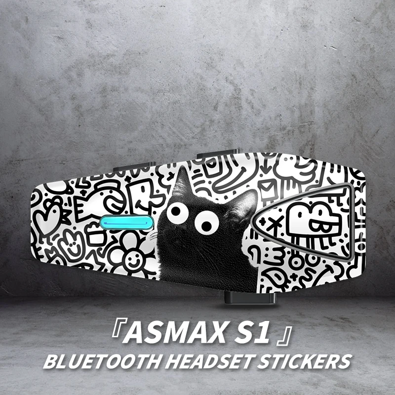 For ASMAX S1 Headphone Stickers, S1 Accessories, Decorative Protective Decals, Anti-Scratch Vinyl Skins for Bluetooth Earphones