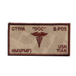 Haftowana naszywka Marines USMC Medical Rescue Custom Name Tapes Text Brand Morale Tactics Military