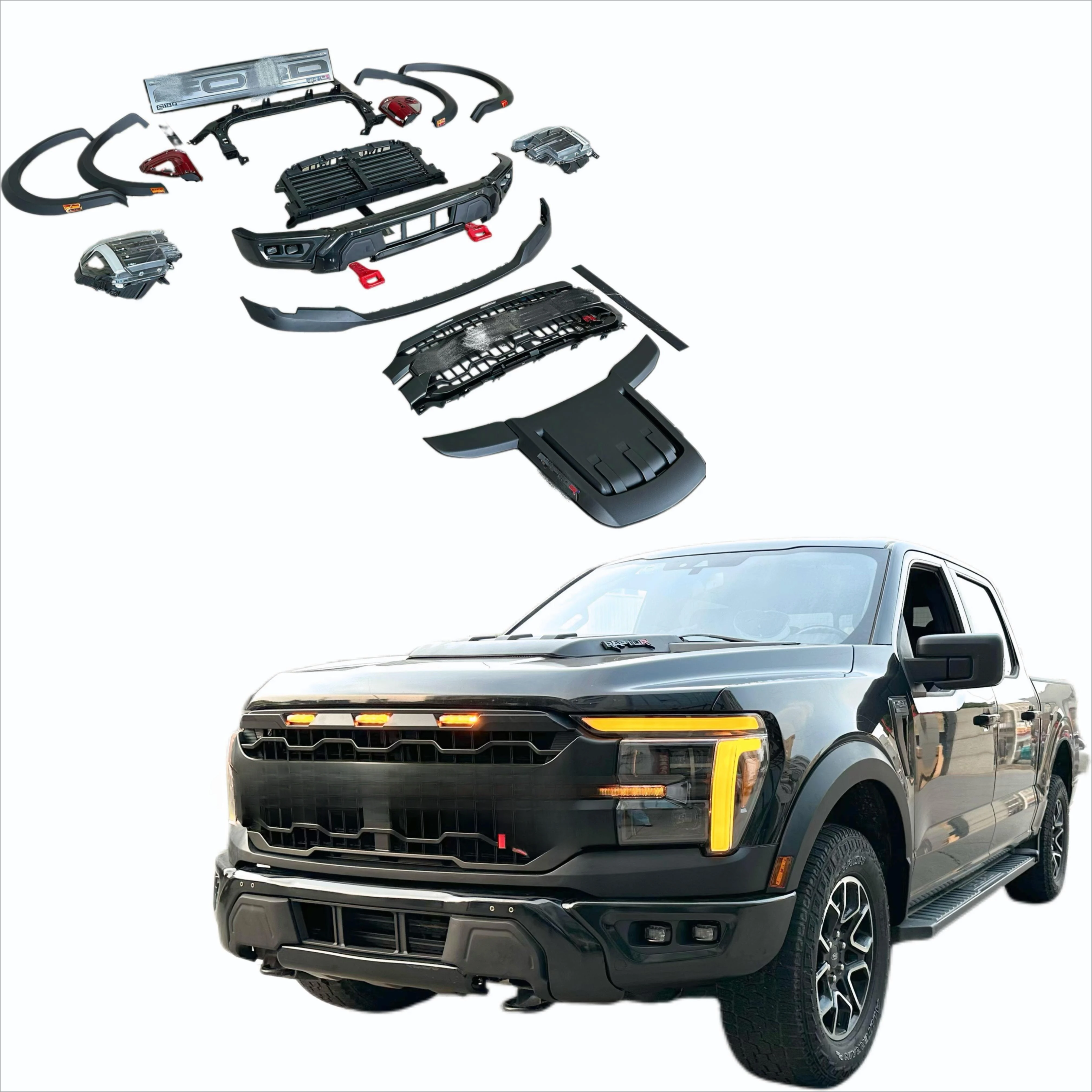 2021 for F150 to 2024 F150 Conversion Kit-for 21 F150 (24 Raptor R Style) New Brightest Sirius