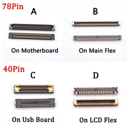 2pcs 78 40 Pin Lcd Display Screen FPC Connector For Samsung Galaxy S20 FE 5G G781 G781V/B M51 M515 M31S M317 USB Board Port FPC