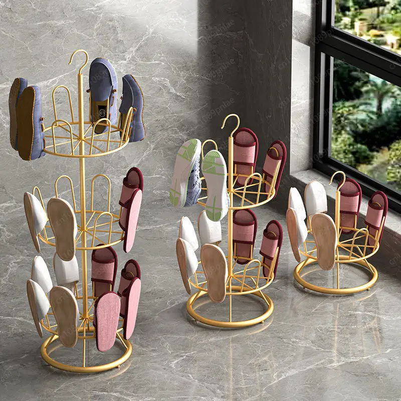 Deluxe Shoe Drying Rack, Balcony Outdoor Rotating Hanging 8 Pairs of Shoe Artifacts