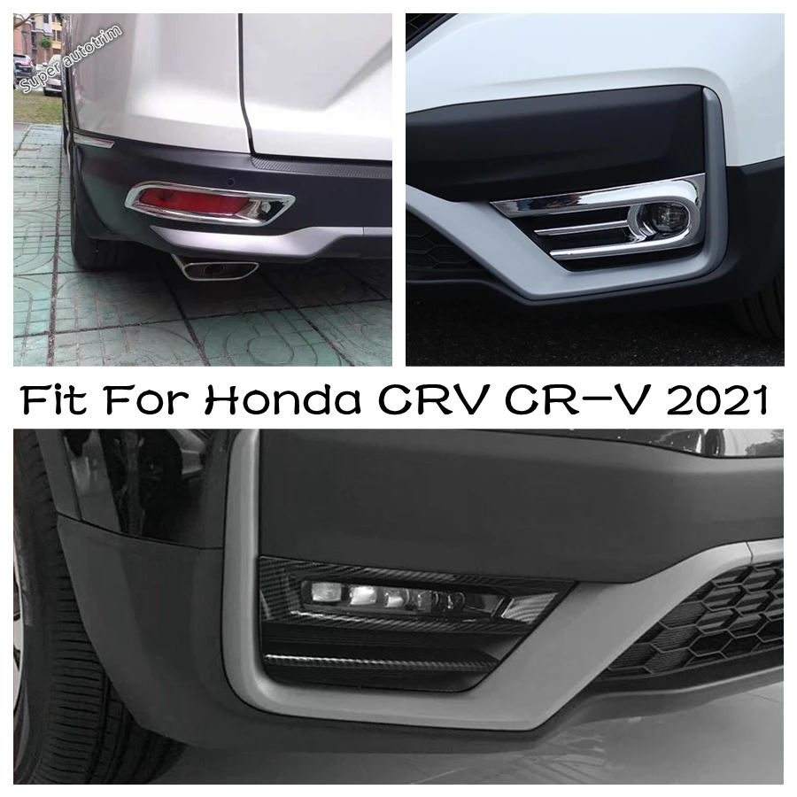 

Car Exterior Accessories Front / Rear Fog Lights Lamp Cover Trim Foglight Shade Frame Bezel Decorations For Honda CRV CR-V 2021