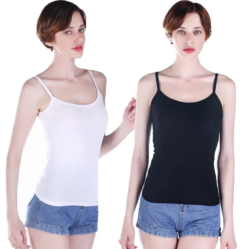 8Colors Modal Camisole Vest Female Short Slim Bottoming Shirt Inside Sexy Fashion Thin Tops Spaghetti Strap Tanks Korean Style