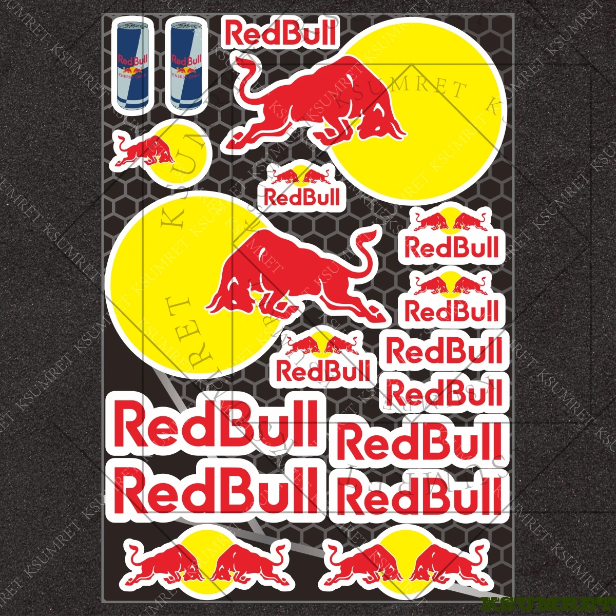 

Vinyl For Red Bull Motorcycle Stickers Tank Logo Decals Helmet Emblem