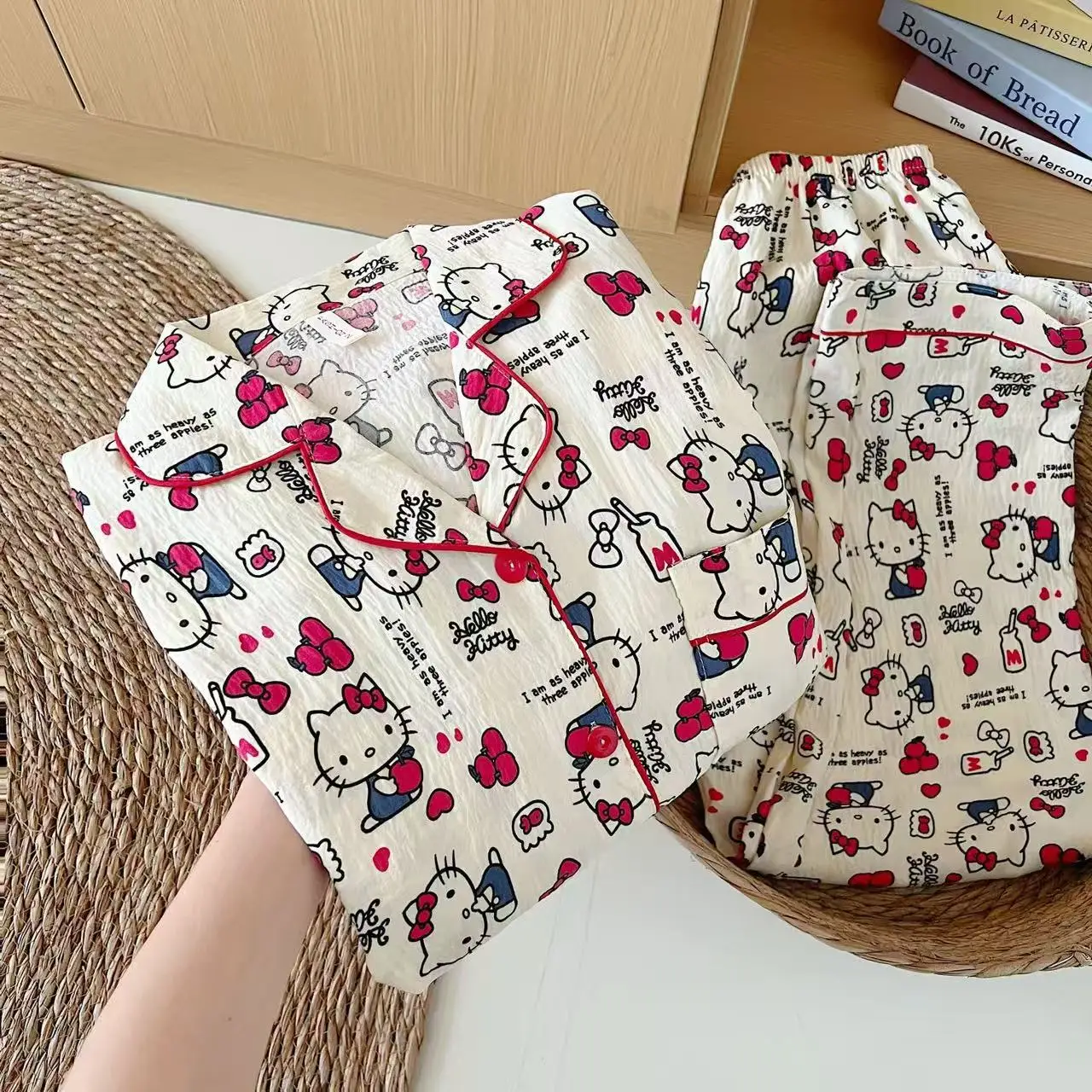 Sanrio Hello Kitty Pajama Set - close-up view