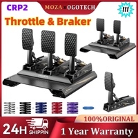 MOZA CRP2 Load Cell Pedals Minimalist Design CNC Aerospace-grade Aluminum Construction Carbon Fiber Heel Plate Throttle & Braker