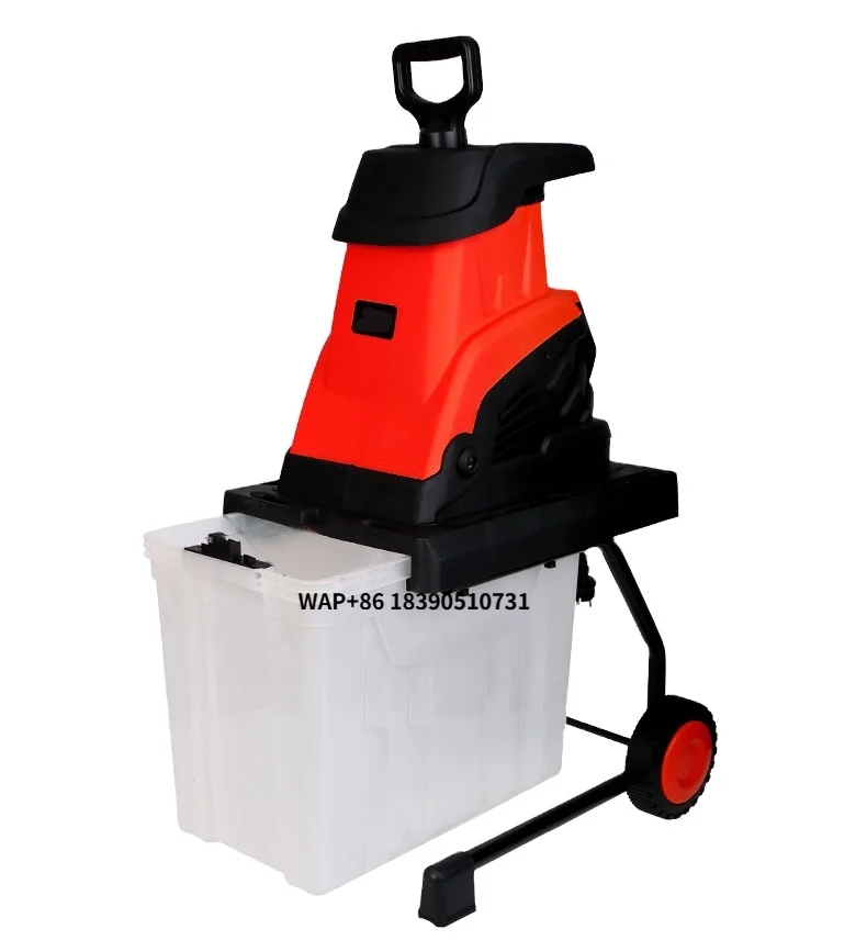 2500W Wood Chipper Electric Garden Shredder Multifunctional Low Noise Electric Wood Leaf Branch Shredder with 50L Collecting Bin