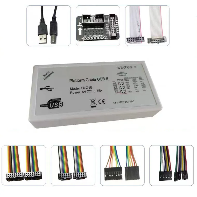 Xilinx-compatible Platform Cable USB Download Cable Jtag Programmer for FPGA CPLD The new upgraded DLC10 version