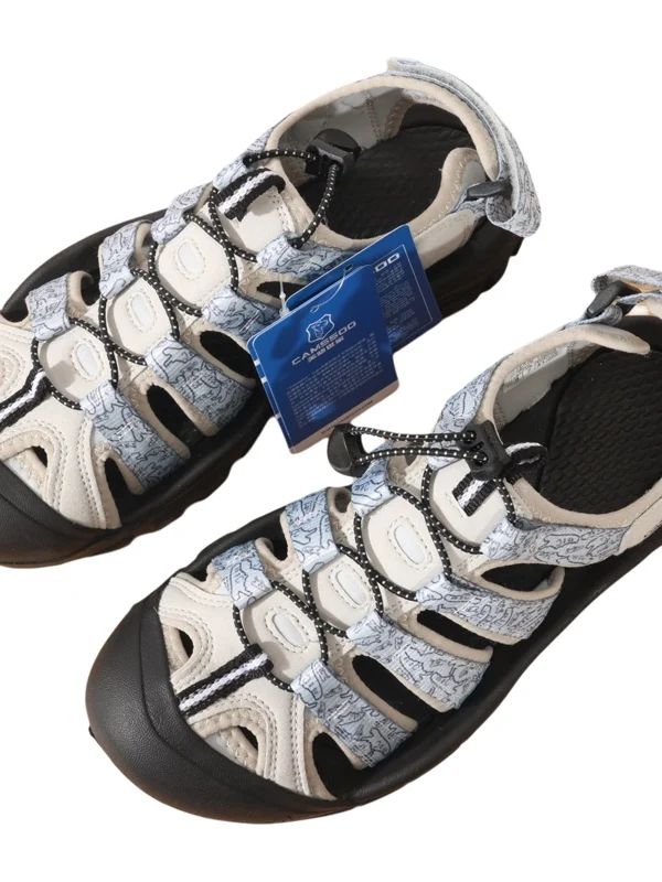 quick-dry-outdoor-men's-sandals-anti-slip-wear-resistant-headed-beach-trekking-shoes-elastic-closure-universal-for-hiking-cam