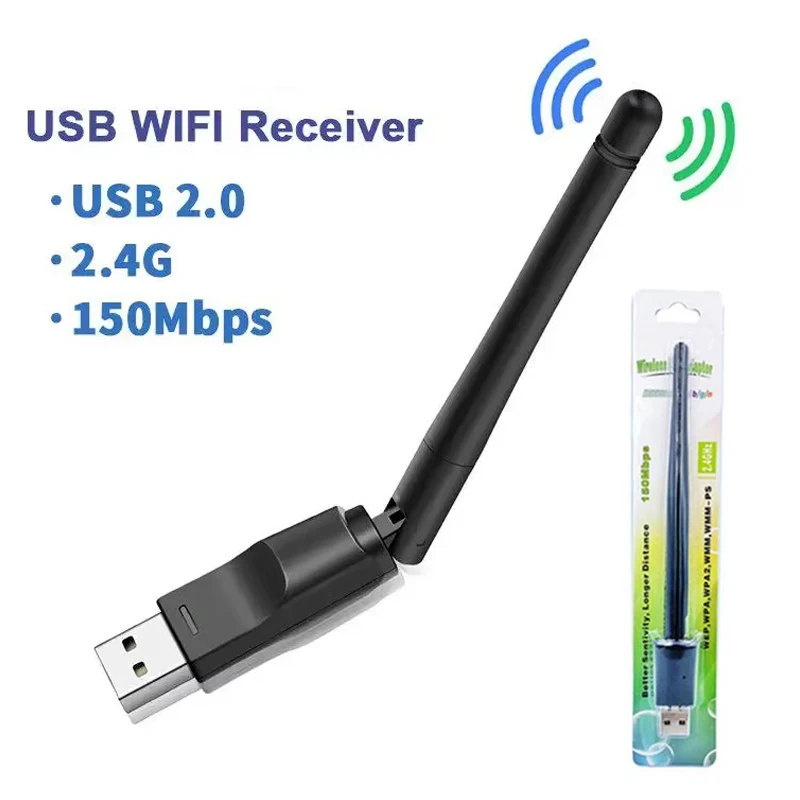 150Mbps LAN Wireless WiFi Transmitter Stable Internet Connection 2.4G Wireless LAN Dongle Streaming TV Box WiFi Receiver Kit Set