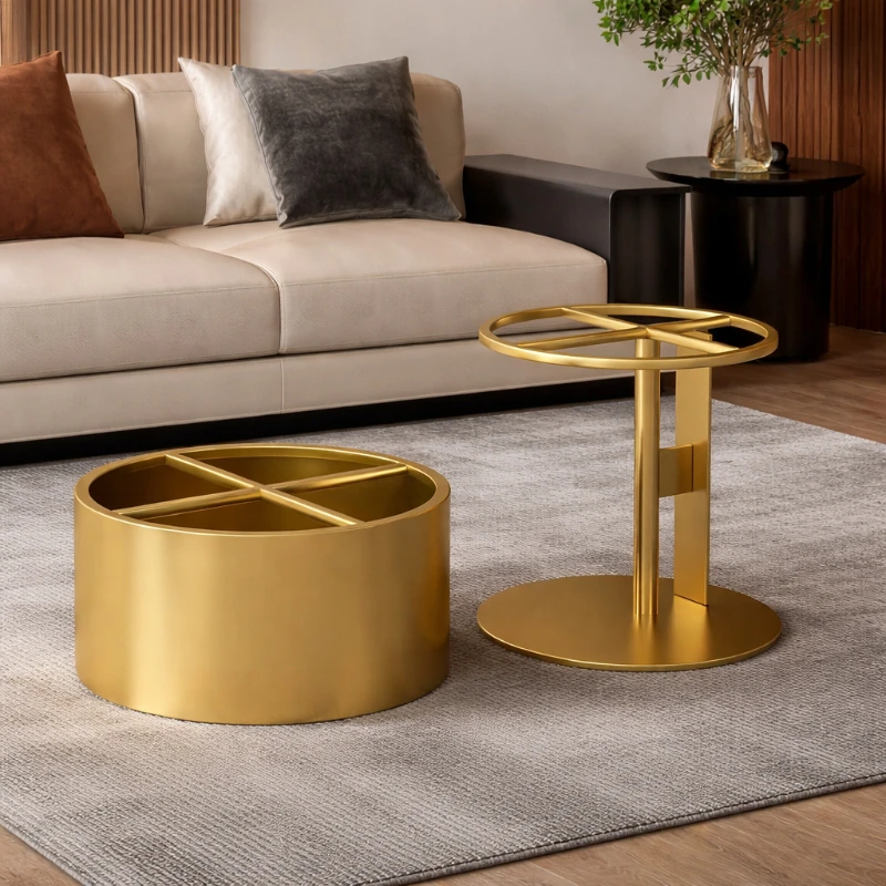 

Nordic Luxury Coffee Table Legs Golden Circular Furniture Base Marble Edge Table Bracket Modern Coffee Table Legs Replacement