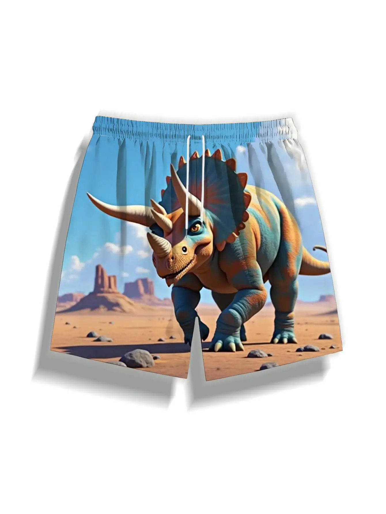 1pcs Men's Short swim trunks2026 Summer 3D Printed Short sleeve Breathable Polyester running Quick drying Work pants man