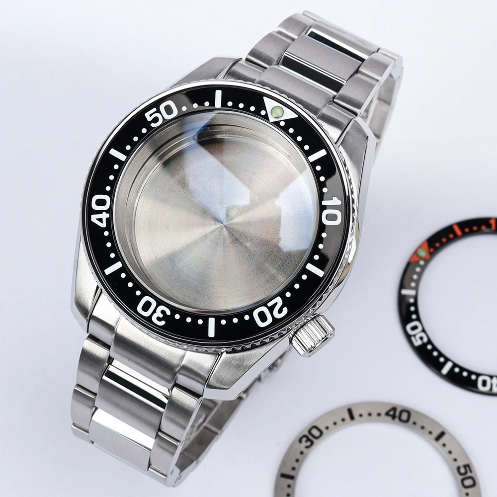 NH35 42mm Watch Case Watchbands Sapphire Glass For NH35 NH36 NH70 NH72 Movement 28.5mm Dial Watches For Men SPB185 Tiger Whale