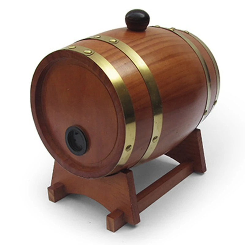 3L Wooden Vintage Wood Barrel Timber Wine For Beer Whiskey Rum Brewing Port Hotel Restaurant Decorative Barrel Exhibition Displa