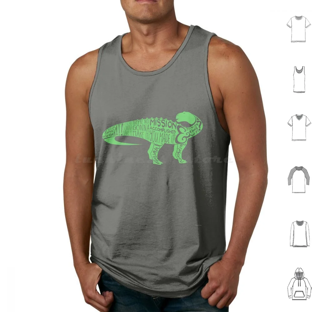 Countdown To Extinction ( Dinosaur Green ) Tank Tops Vest Sleeveless World Dinosaur Animal Kingdom Animal Kingdom Walt World