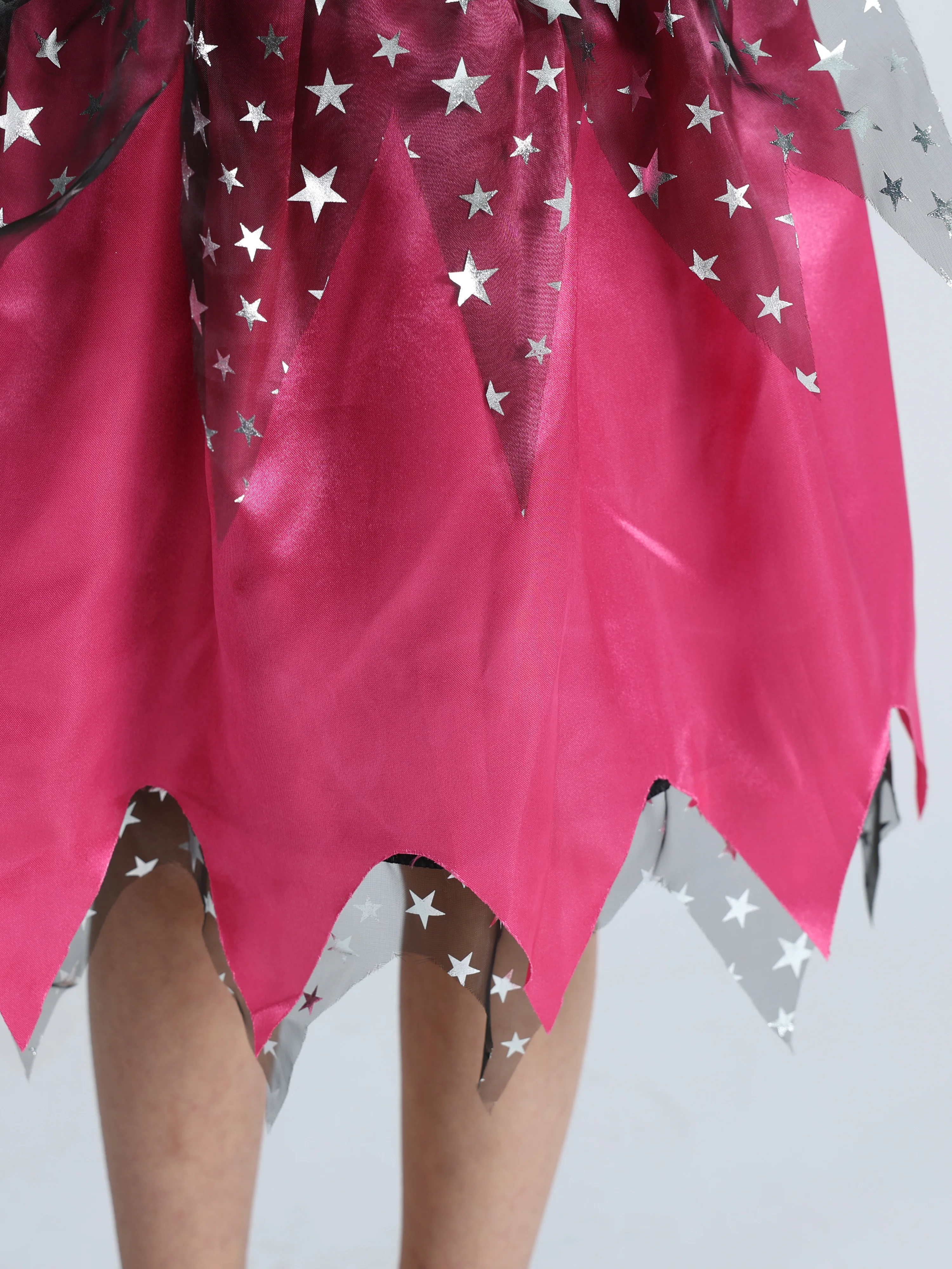 Halloween Party Costume Girl Witch Dress Set Stars Elements Funny Stage Performance Costume Vampire Party Disguise Pageant Dress