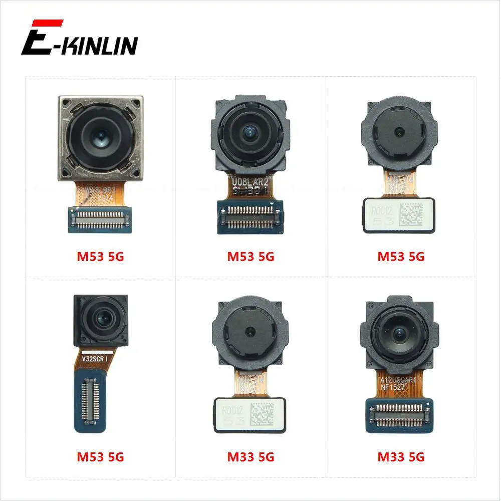 Main Depth Telephoto Macro Ultrawide Back Front Selfie Camera For Samsung Galaxy M33 M53 5G M336 M536 Flex Cable Repair Parts