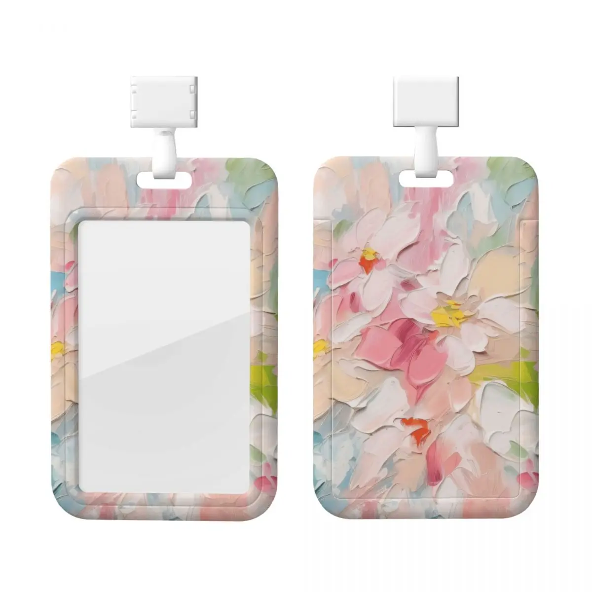 

Картина маслом на заказ, держатель для значка с цветком, держатель для карт, мужской и женский шейный ремешок, держатель для удостоверений личности, инженеры