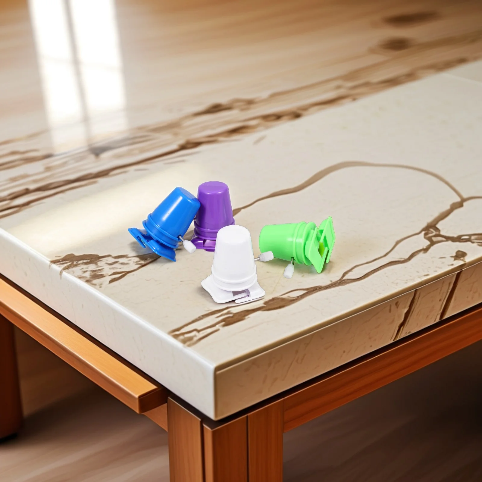 8 قطعة Windup روبوت عقارب الساعة حركة بلاستيكية صغيرة لتقوم بها بنفسك آلية استبدال الإصلاح للمشي بأرجل الطين الحرفية الملحقات #1