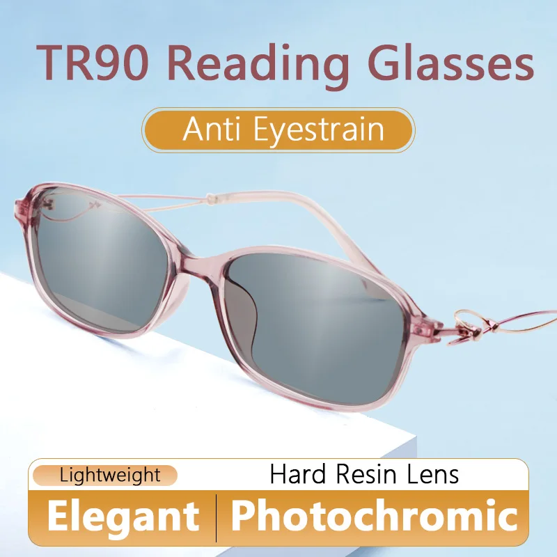 

Photochromic Reading glasses for Women Presbyopia Eyeglasses Diopters:0.5+0.75+1+1.25+1.5+1.75+2+2.25+2.5+2.75+3+3.5+4.0