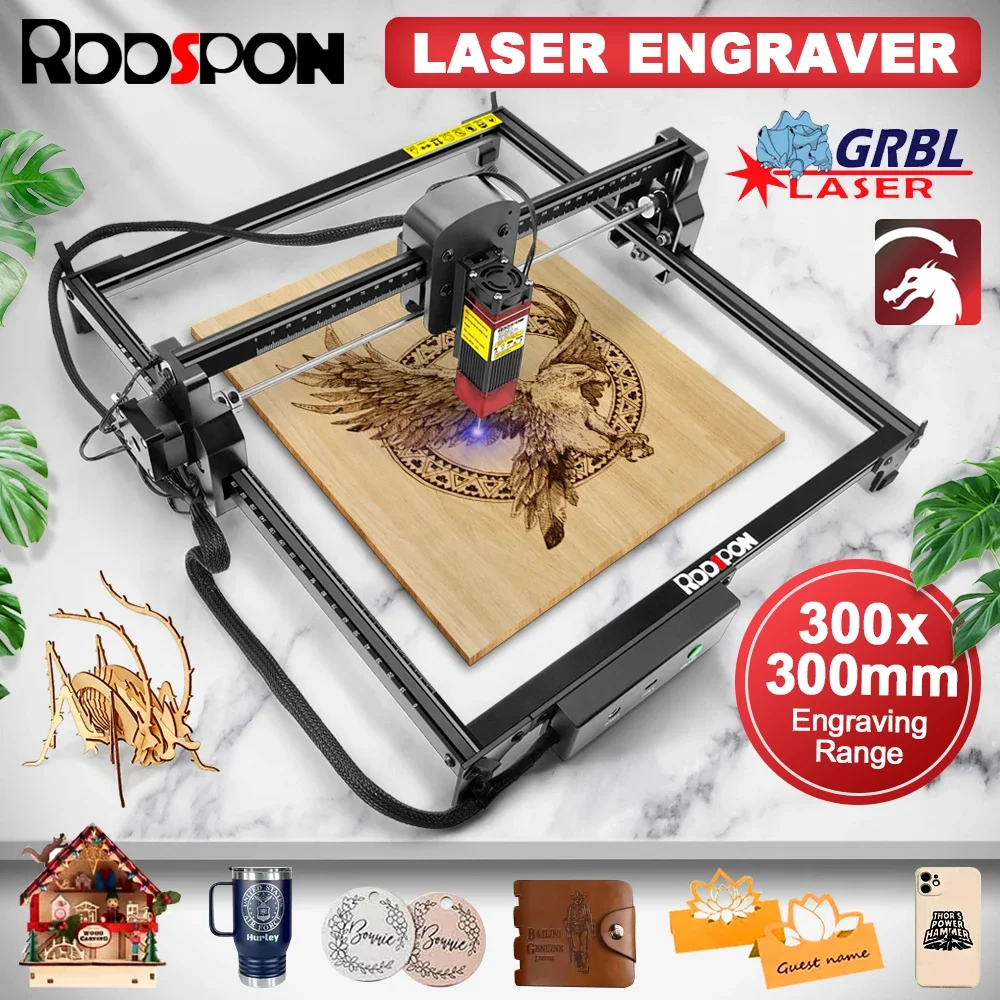 RDDSPON 2.5W Mini Laser Engraver 7W Effect Laser Engraving Machines for DIY Painted Pet Leather Wooden Plastic Logo CNC Machines