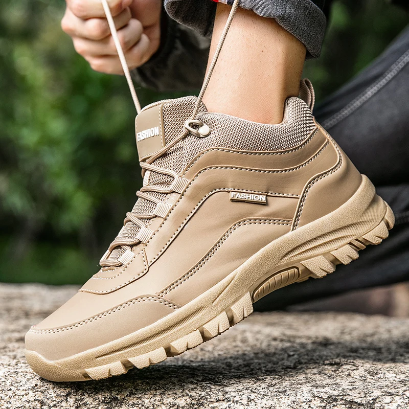 

Повседневные мужские кроссовки, удобная уличная обувь на шнуровке с низким берцем, износостойкая дышащая походная обувь, мужская амортизирующая спортивная обувь
