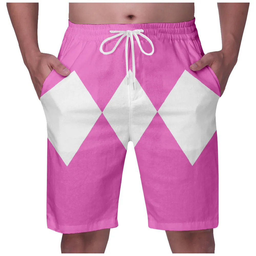 

Аниме Mighty Morphin 3D цифровая футболка с принтомG Мужчины Женщины Костюм Харадзюку Шорты Укороченный топ Повседневные модные топы и шорты