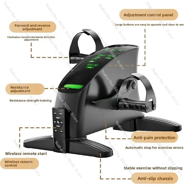 Adjustable Resistance Electric Rehab Pedal Exerciser Stroke Recovery Fitness Bike For Seniors Home Physiotherapy Training