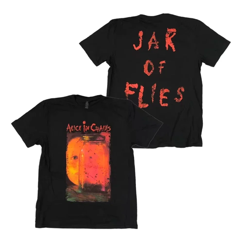 クラシックアリスインチェーン服男性女性 Tシャツロックグラフィック印刷カジュアルラウンドネックレトロヘビーメタル半袖