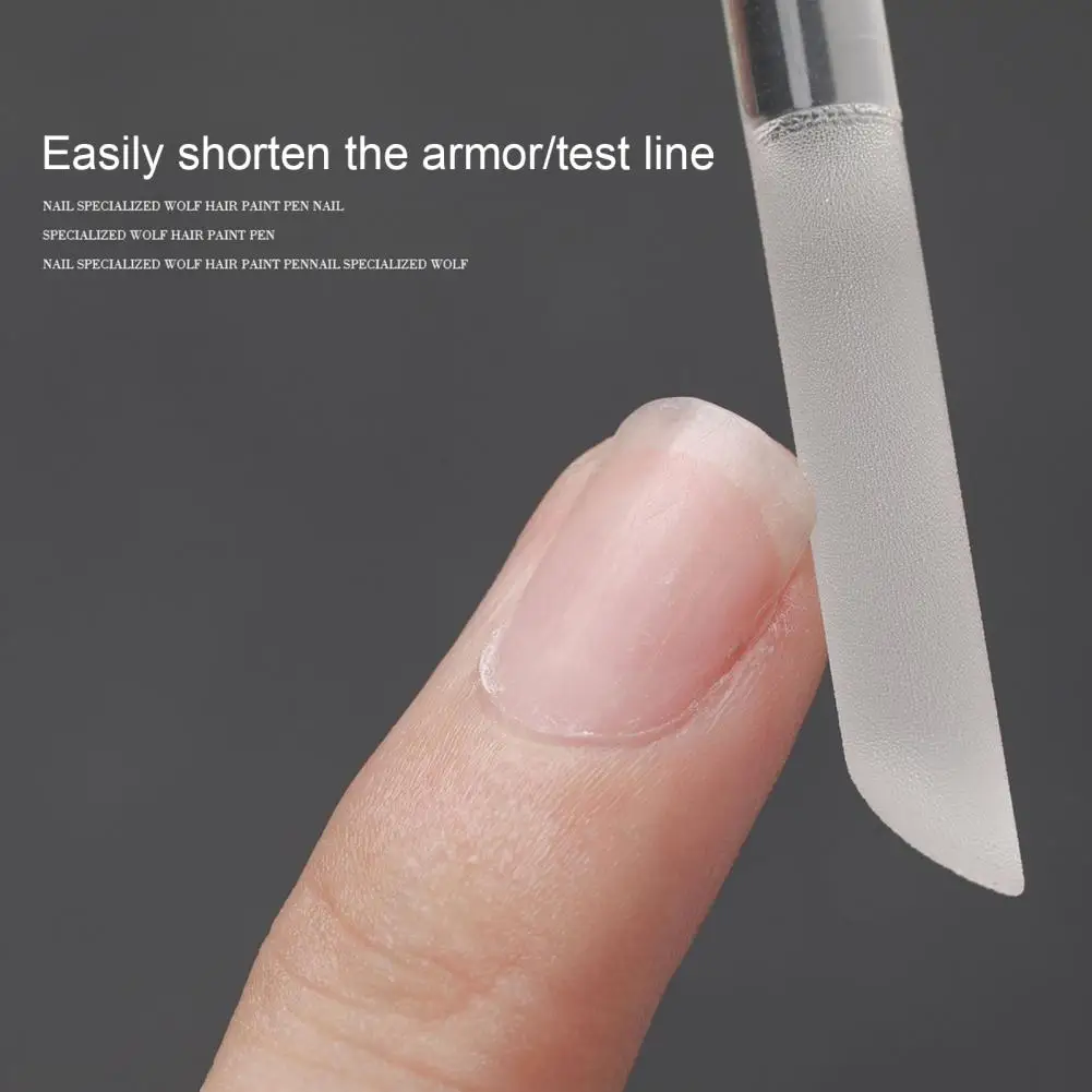 Lime à ongles poussoir à cuticules en verre, nettoyage facile, bâton de manucure en verre Double face avec simili cuir, 2 pièces/ensemble