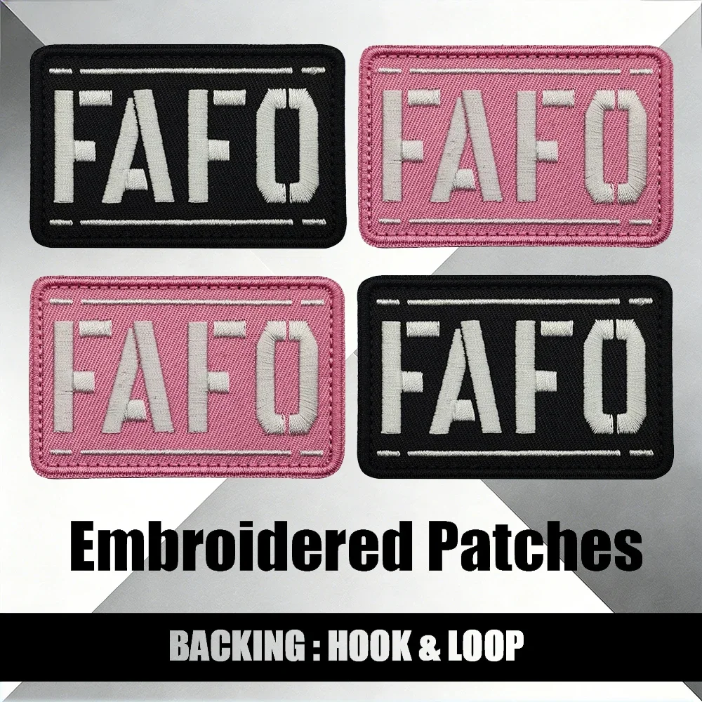 

Тактический мем-патч FAFO с вышивкой на липучке для джинсов, рюкзаков Molle и кепок
