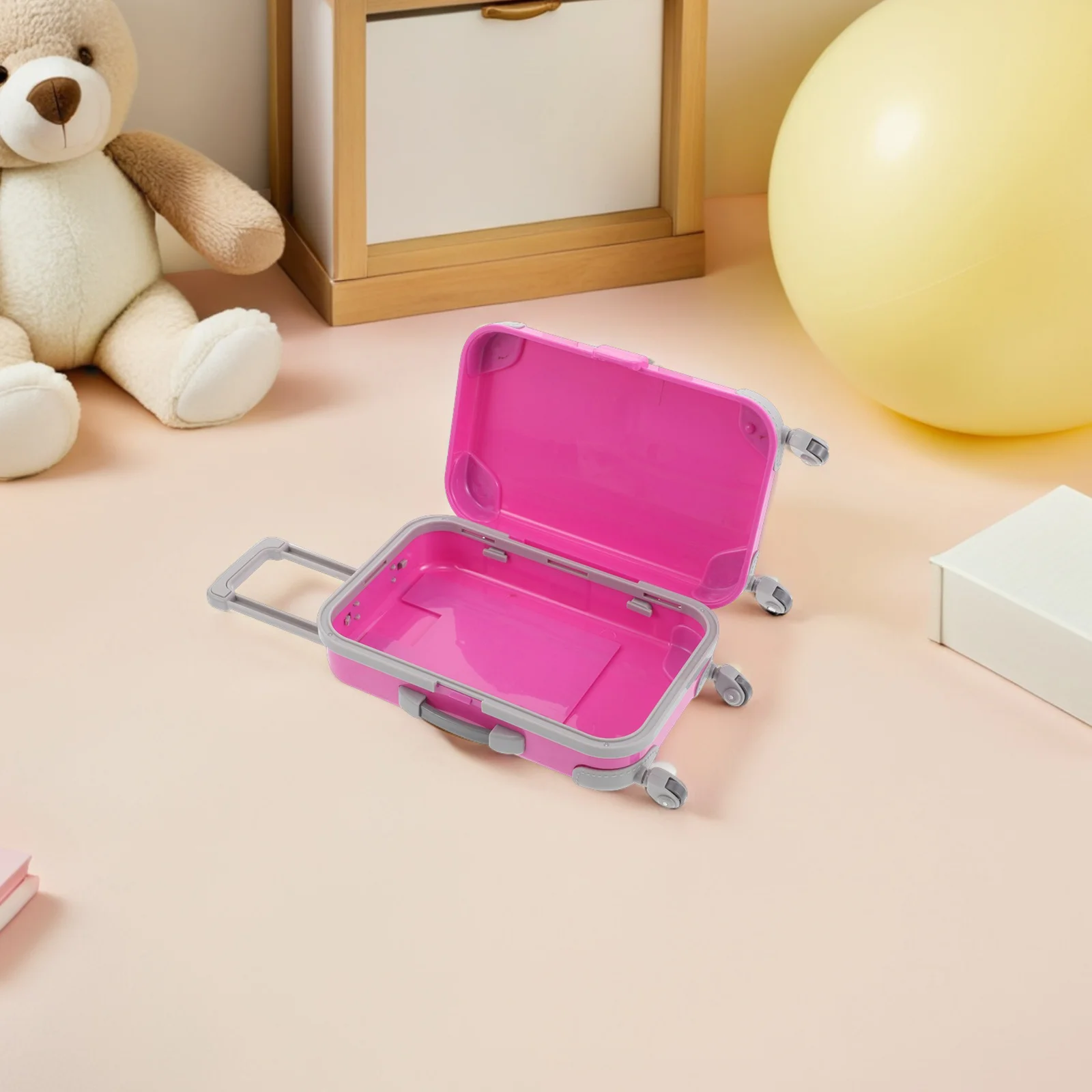 2pcs Suitcase 18 Inch Travel Accessories Hard Shell Pretend Play Set For Children Baby Suitcase