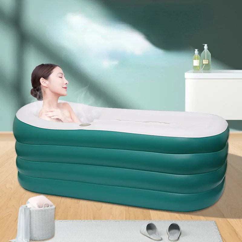 Household Large Folding Bathtub Portable Water Tub Indoor Room for Adult Children Spa Bath Thickened Inflatable Bathtub