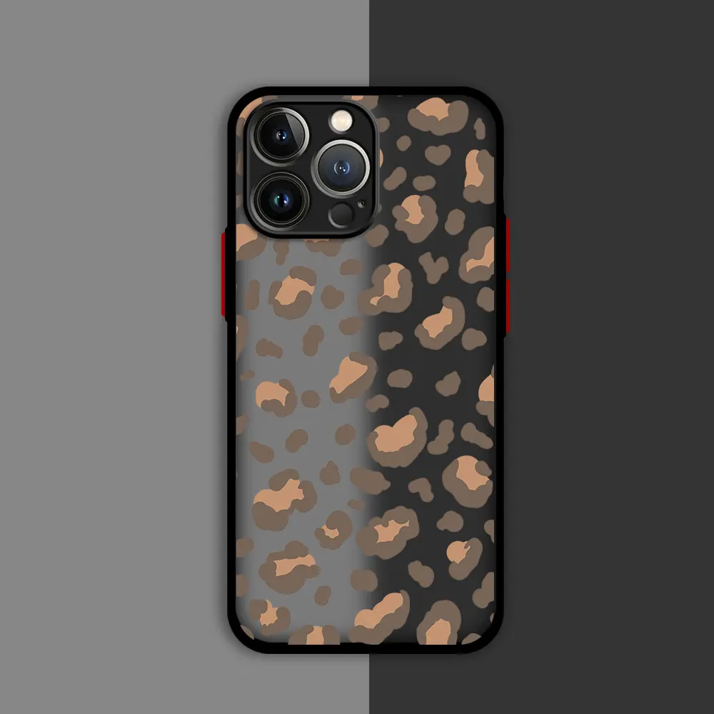 Luipaard Print Telefoonhoesje Voor Apple Iphone 16 11 13 15 12 14 Pro Max 7 X Xs 14 8 Plus 15 16 Pro Matte Hoes