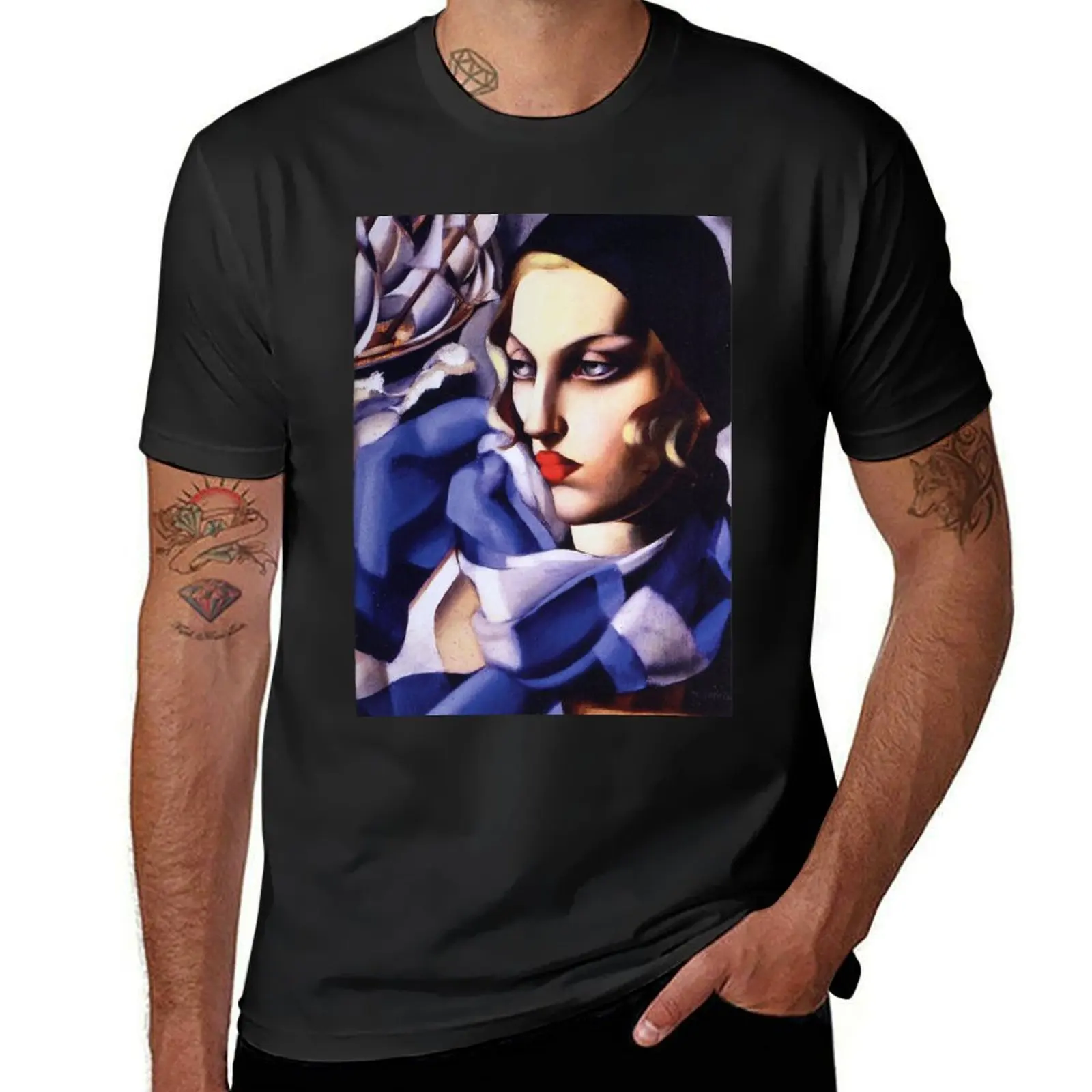 

The Blue Scarf T-Shirt blanks shirts graphic tee sweat topping men tshirt