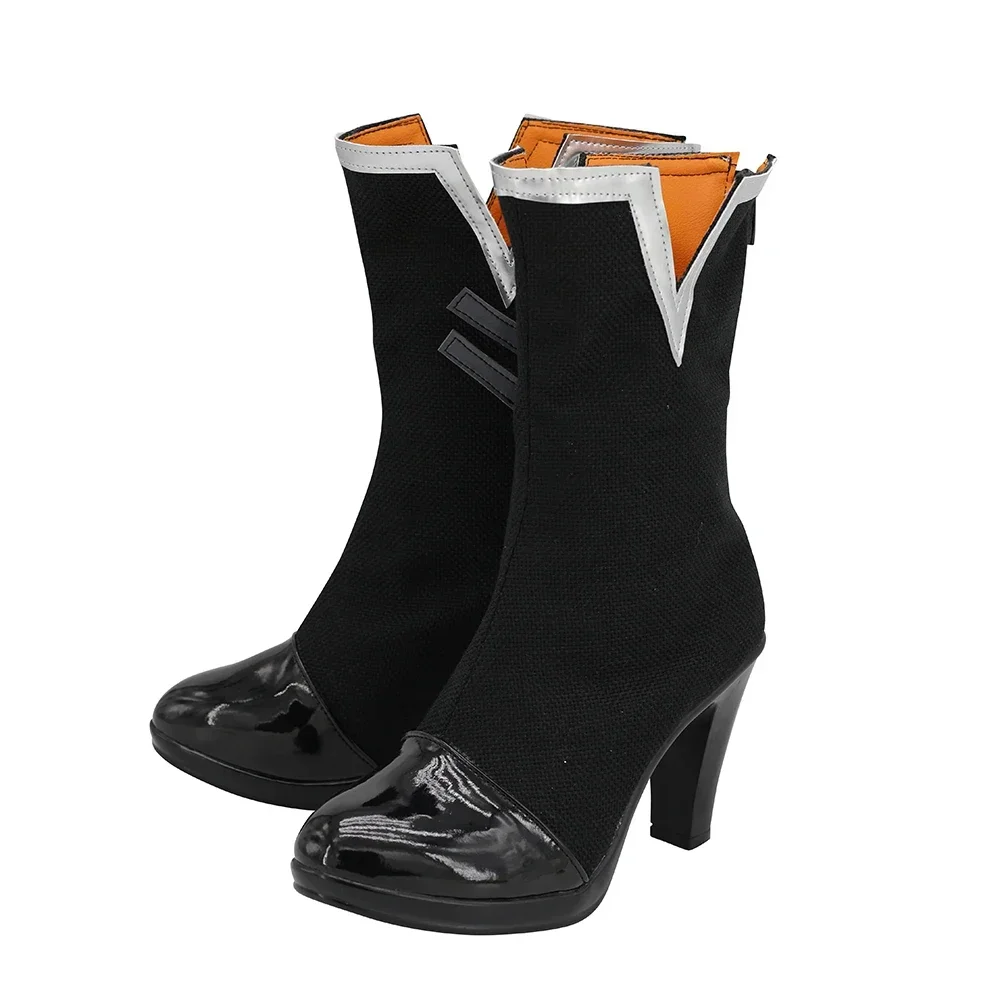 Arknights Talulah Stivali Cosplay Tacco alto Scarpe nere Realizzate su misura