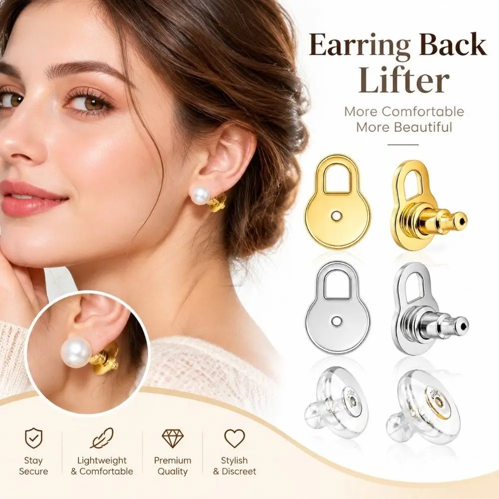 Durable Flexible Earring Lifter Silicone Plastic Earring Support Back Washable Reusable DIY Jewelry Accessory Heavy Studs