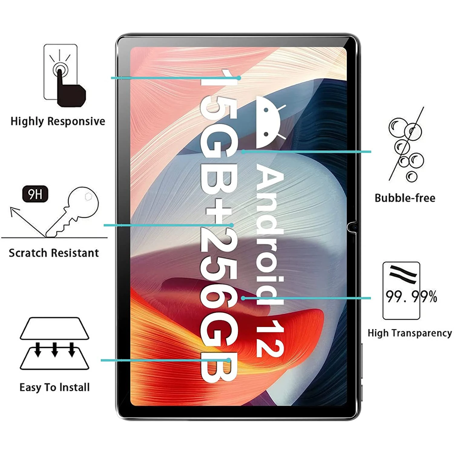 For Doogee T20 Tempered Glass Screen Protector 10.4 Inch Tablet Proof Protective Film