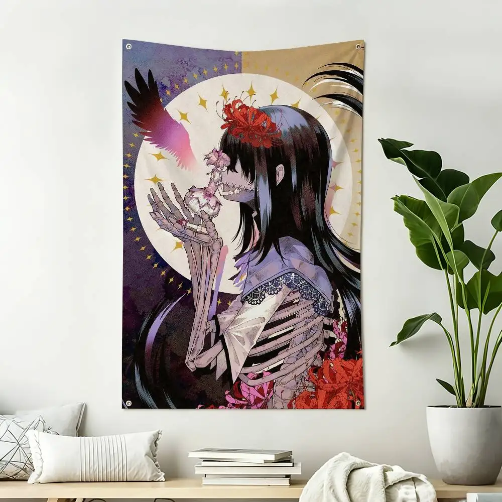 Kawaii Magi H-Homura Akemi Home Decor Wall Hanging Vertical Flags Indoor Outdoor