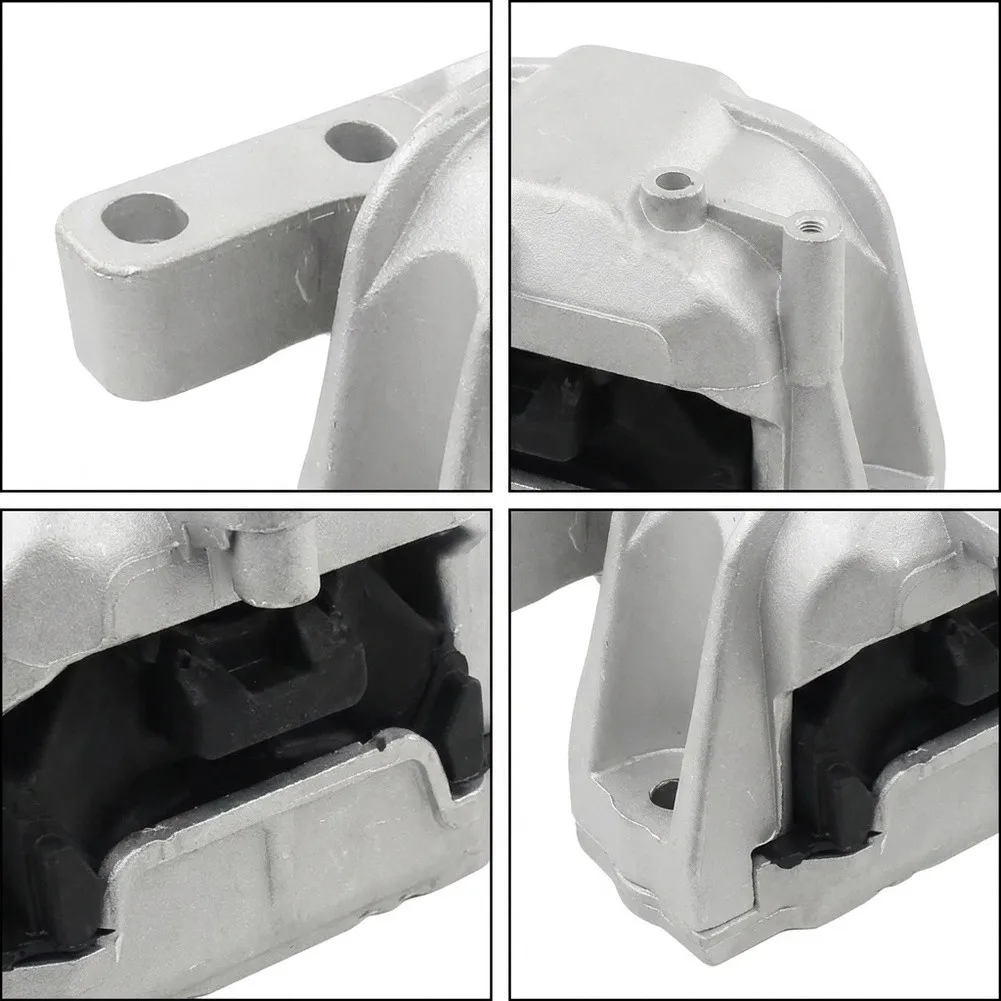 For Smoother Driving Engine Motor Mount Silver Black Aluminum Alloy Bracket High-Grade Rubber Insert For Passat CC